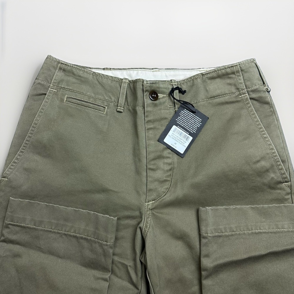 Buck Mason Fatigue Paperback Twill Maverick Slim Officer Chinos Mens 28 Khaki